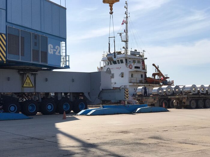 Steel Coils Project: Steel coils stowed in vessel hold